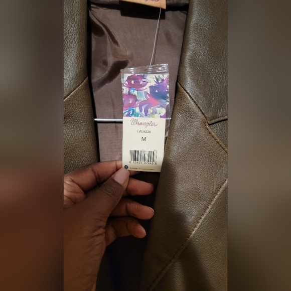 Vintage Wranger Brown Leather Blazer - Picture 3 of 3